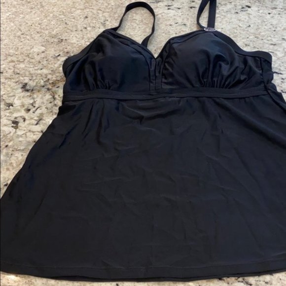 Trendsetter Black Tankini swimwear top size X - Picture 4 of 12